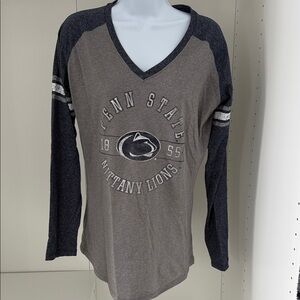 Champion Gray and Blue Long Sleeve Tee